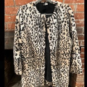 H&M DIVIDED Cheetah Print Coat